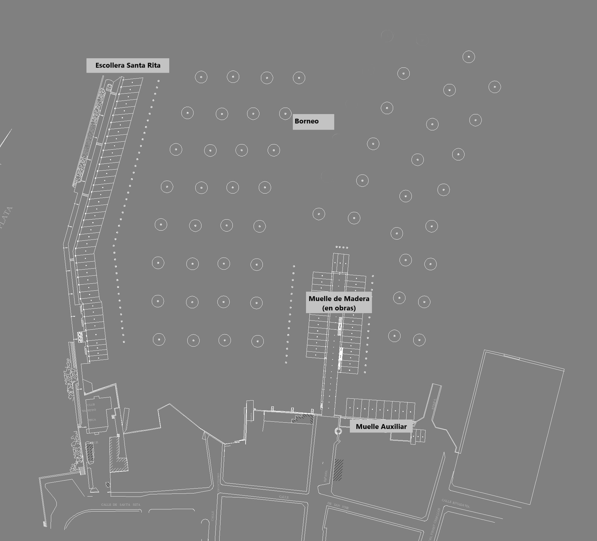 Plano del Puerto Deportivo de Colonia