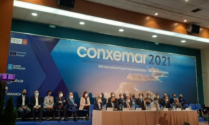 ANP en la inauguración de la Feria Internacional de Productos del Mar Congelados (CONXEMAR) 2021 en Vigo.