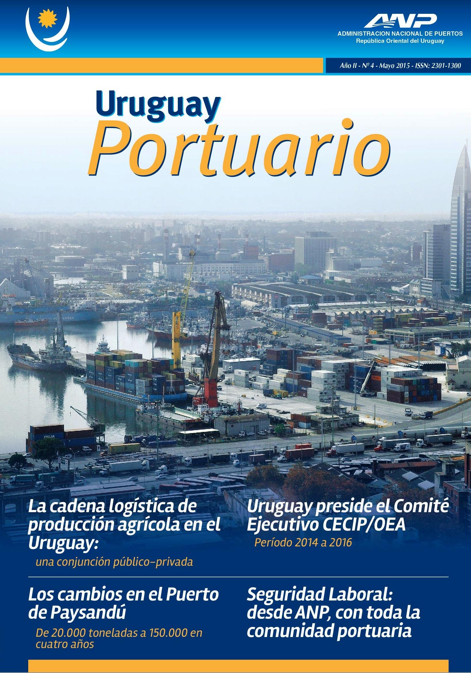 Tapa de revista Uruguay portuario N°4