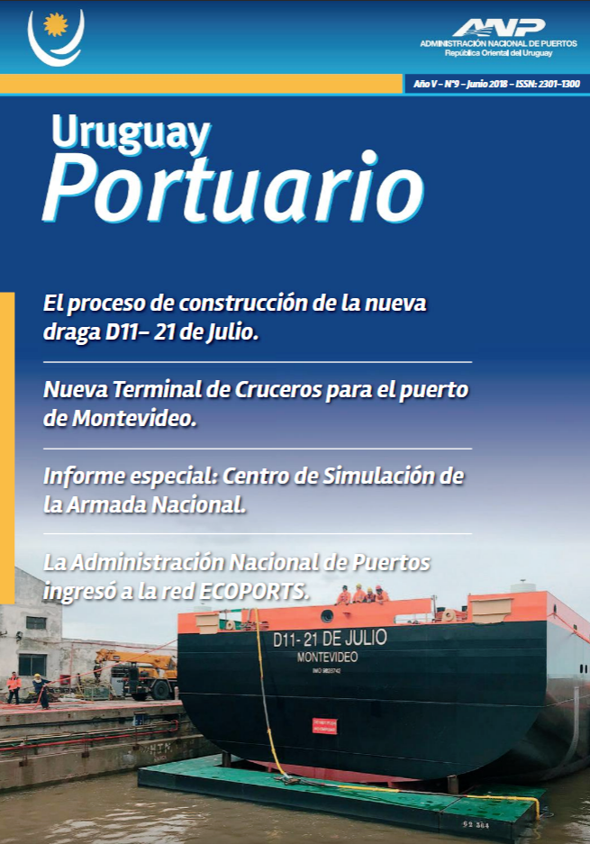 Tapa de revista Uruguay portuario N°9 junio del año 2018